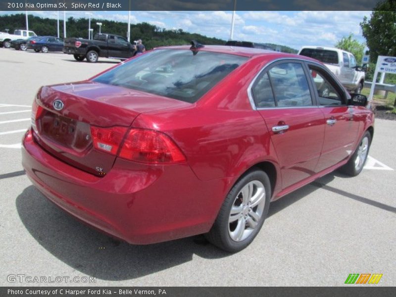 Spicy Red / Black 2010 Kia Optima SX