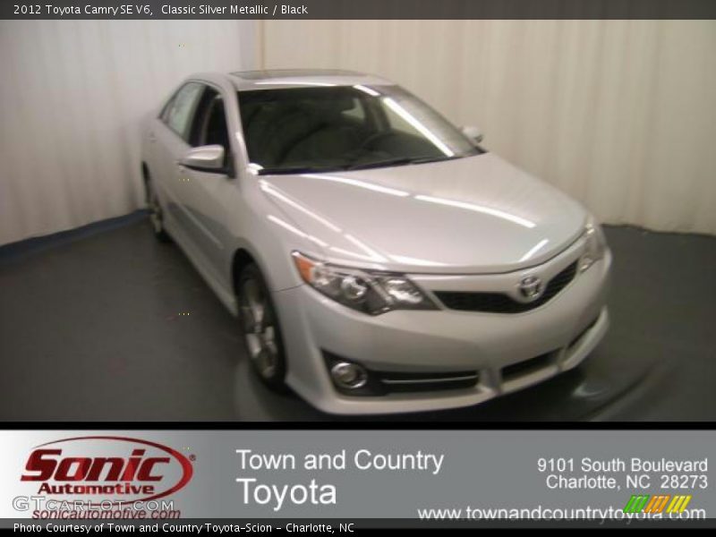 Classic Silver Metallic / Black 2012 Toyota Camry SE V6
