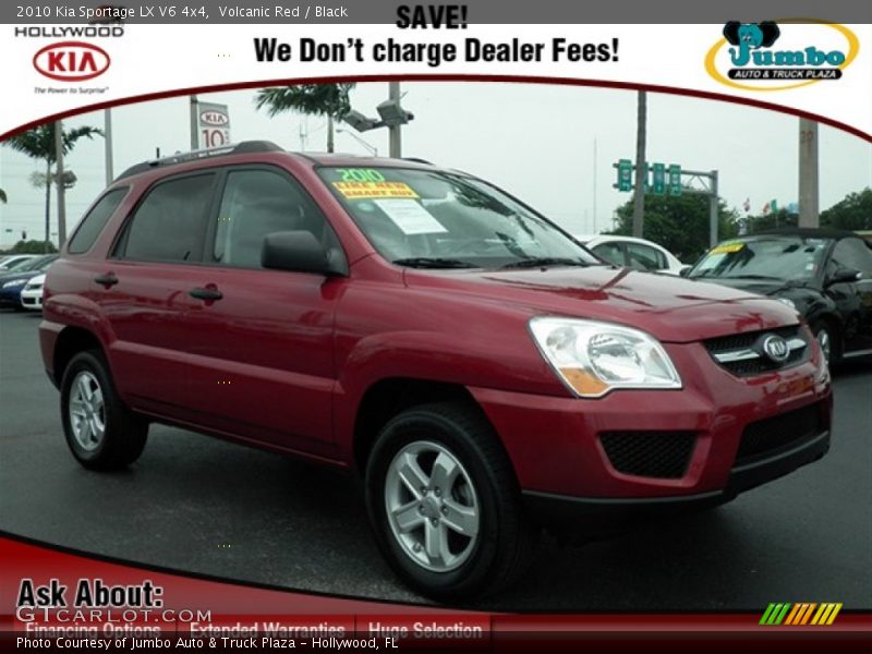 Volcanic Red / Black 2010 Kia Sportage LX V6 4x4