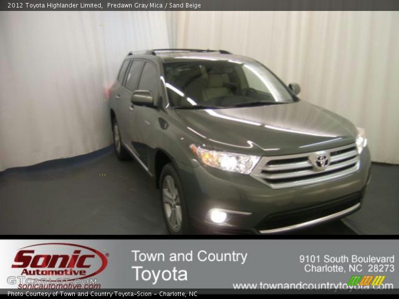 Predawn Gray Mica / Sand Beige 2012 Toyota Highlander Limited