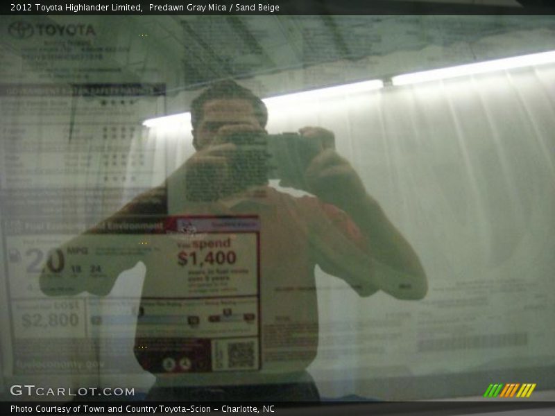 Predawn Gray Mica / Sand Beige 2012 Toyota Highlander Limited