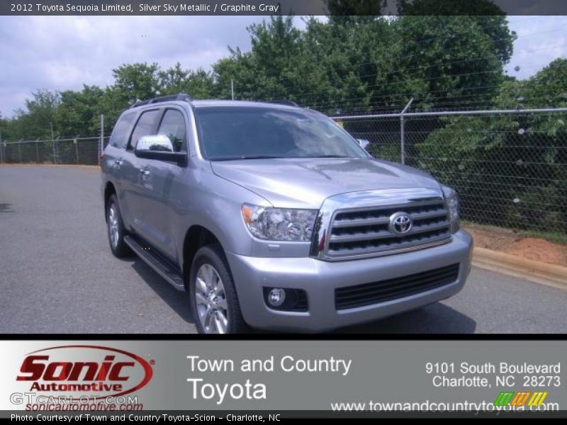 Silver Sky Metallic / Graphite Gray 2012 Toyota Sequoia Limited