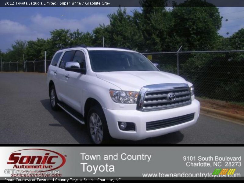 Super White / Graphite Gray 2012 Toyota Sequoia Limited