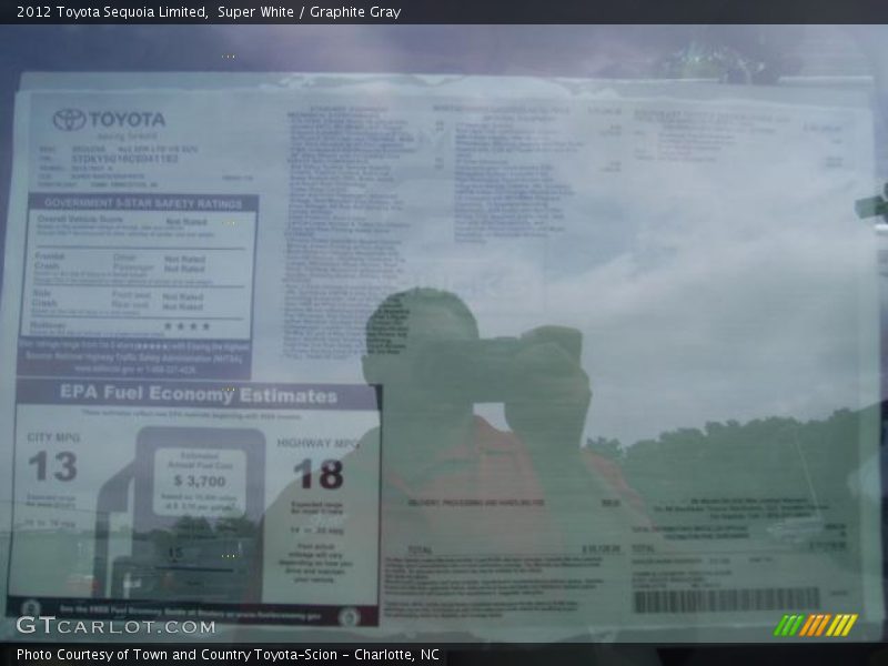 Super White / Graphite Gray 2012 Toyota Sequoia Limited