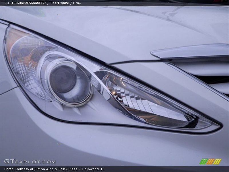 Pearl White / Gray 2011 Hyundai Sonata GLS