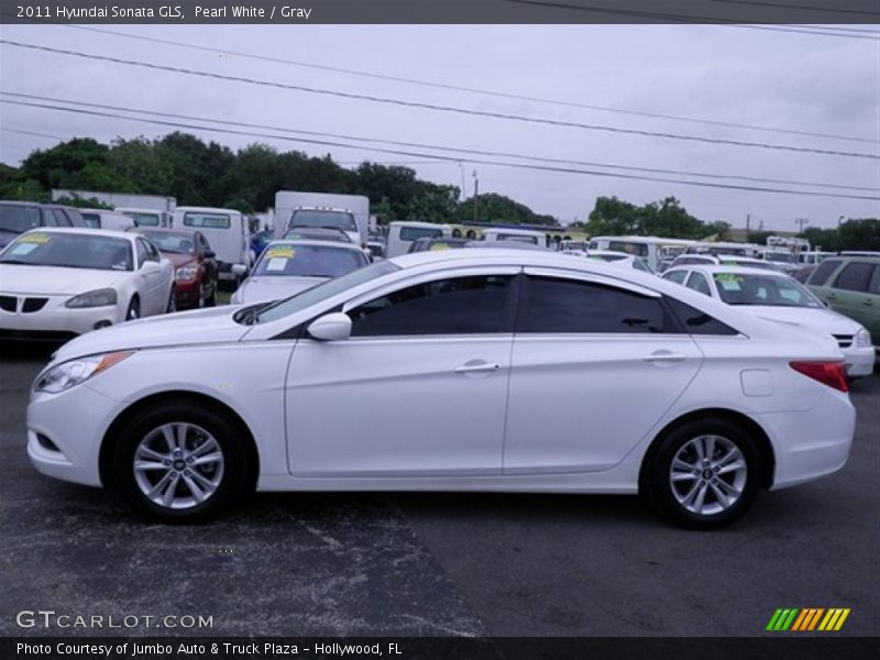 Pearl White / Gray 2011 Hyundai Sonata GLS