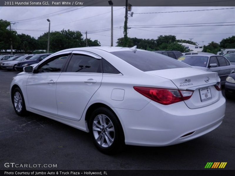 Pearl White / Gray 2011 Hyundai Sonata GLS