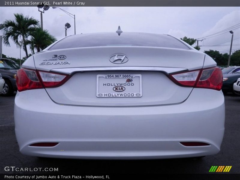 Pearl White / Gray 2011 Hyundai Sonata GLS