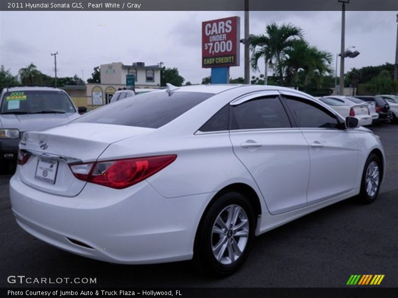 Pearl White / Gray 2011 Hyundai Sonata GLS