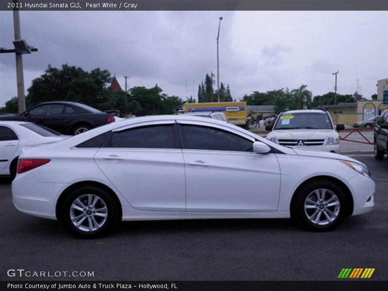 Pearl White / Gray 2011 Hyundai Sonata GLS
