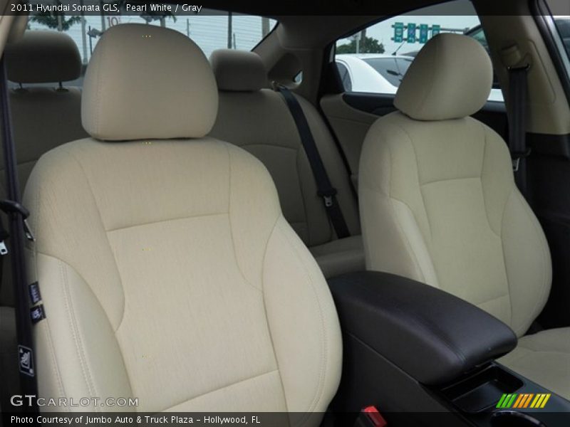 Pearl White / Gray 2011 Hyundai Sonata GLS