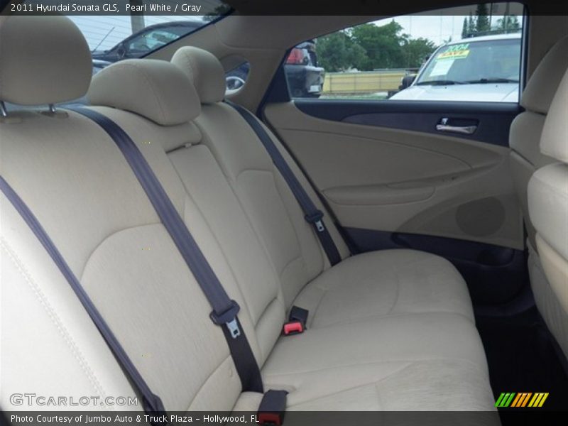 Pearl White / Gray 2011 Hyundai Sonata GLS