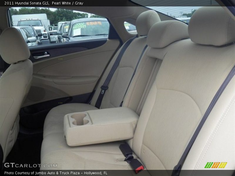 Pearl White / Gray 2011 Hyundai Sonata GLS