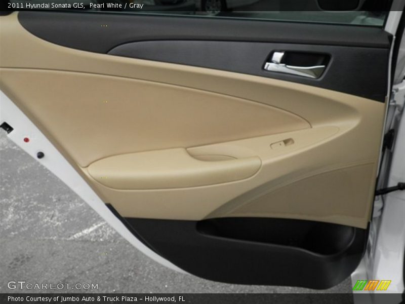 Pearl White / Gray 2011 Hyundai Sonata GLS