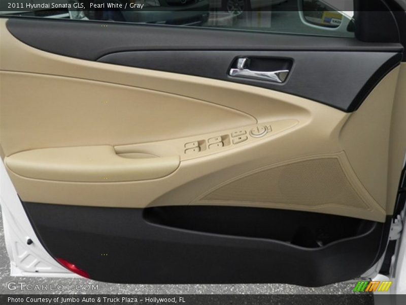 Pearl White / Gray 2011 Hyundai Sonata GLS