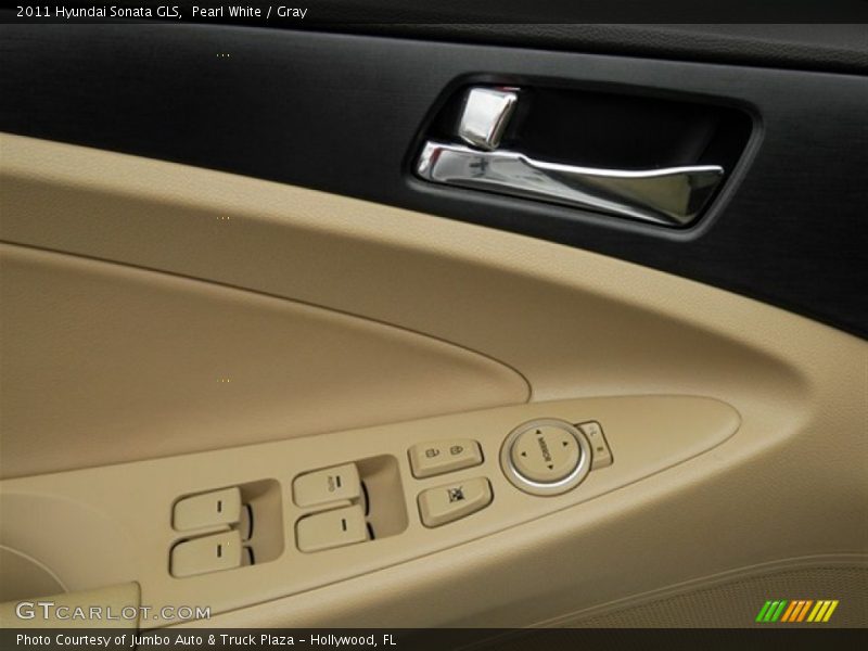 Pearl White / Gray 2011 Hyundai Sonata GLS