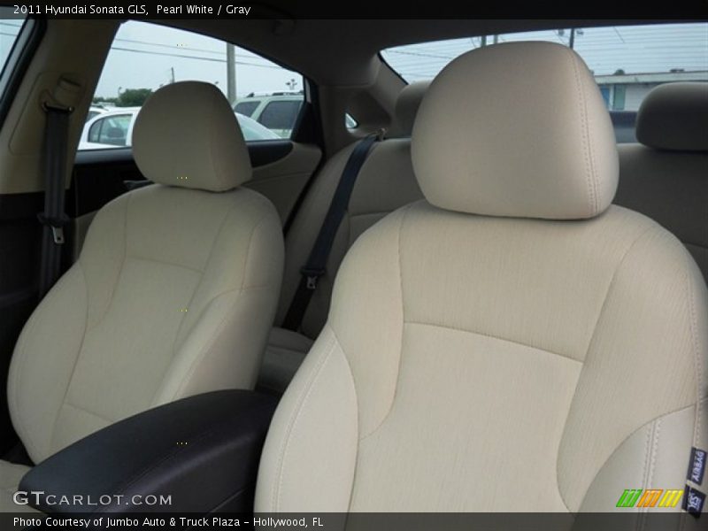 Pearl White / Gray 2011 Hyundai Sonata GLS