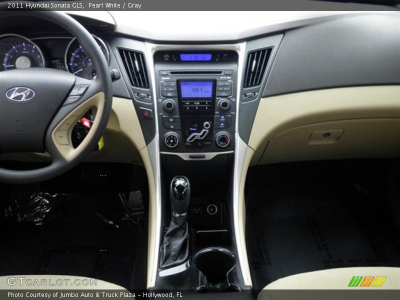Pearl White / Gray 2011 Hyundai Sonata GLS