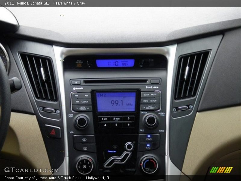 Pearl White / Gray 2011 Hyundai Sonata GLS