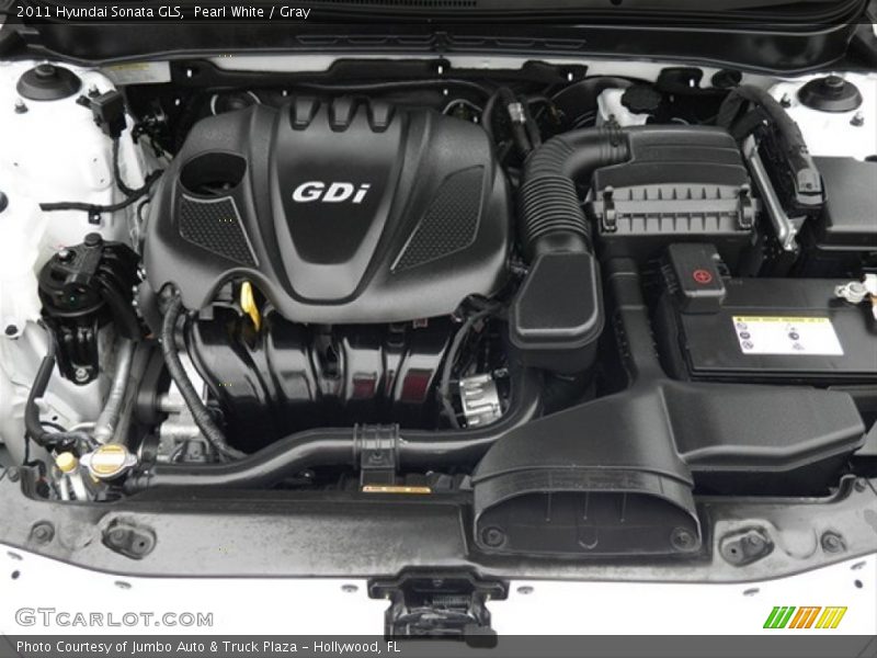 Pearl White / Gray 2011 Hyundai Sonata GLS