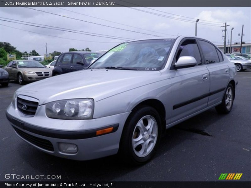 Silver Pewter / Dark Gray 2003 Hyundai Elantra GLS Sedan