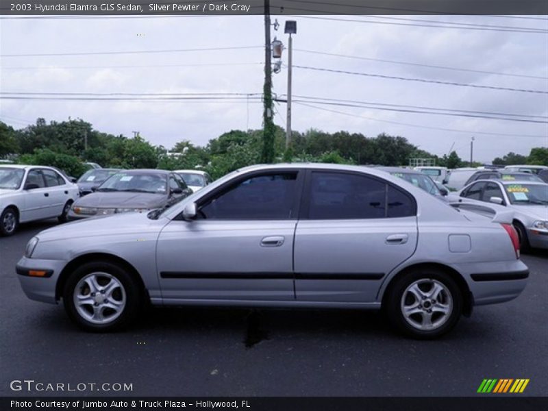 Silver Pewter / Dark Gray 2003 Hyundai Elantra GLS Sedan