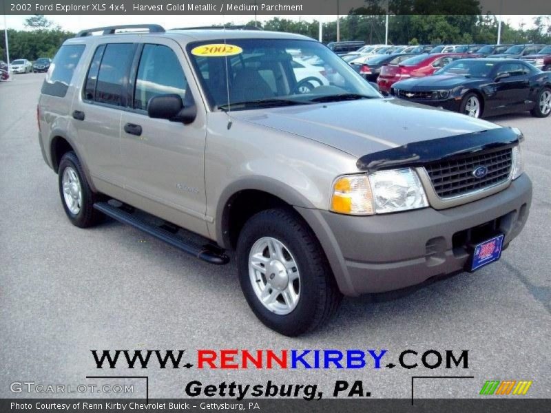 Harvest Gold Metallic / Medium Parchment 2002 Ford Explorer XLS 4x4