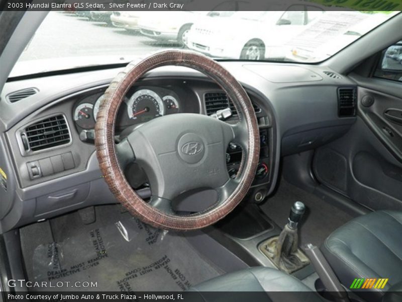 Silver Pewter / Dark Gray 2003 Hyundai Elantra GLS Sedan