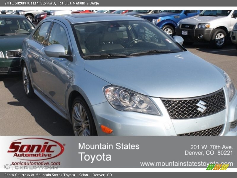 Ice Blue Metallic / Beige 2011 Suzuki Kizashi SLS AWD