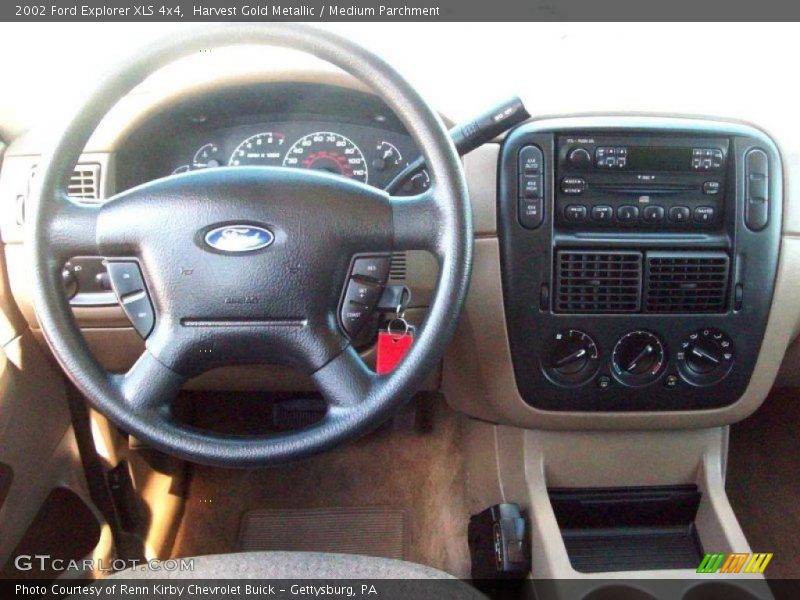 Harvest Gold Metallic / Medium Parchment 2002 Ford Explorer XLS 4x4
