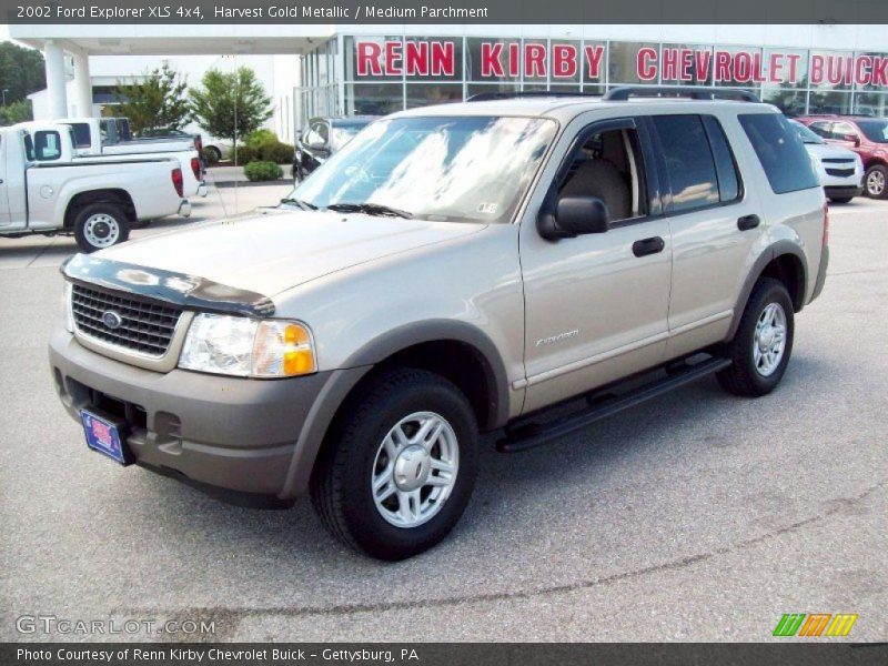 Harvest Gold Metallic / Medium Parchment 2002 Ford Explorer XLS 4x4