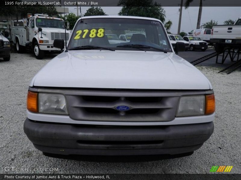 Oxford White / Blue 1995 Ford Ranger XL SuperCab