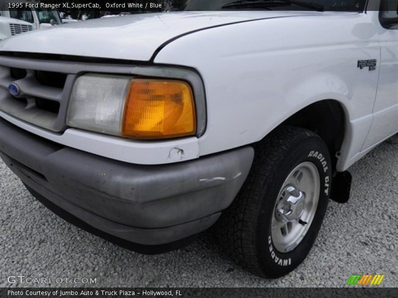 Oxford White / Blue 1995 Ford Ranger XL SuperCab