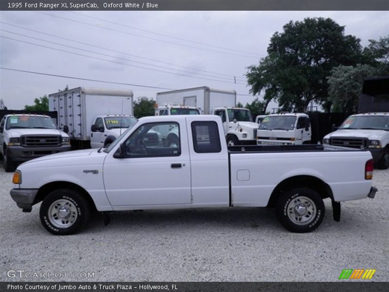 Oxford White / Blue 1995 Ford Ranger XL SuperCab