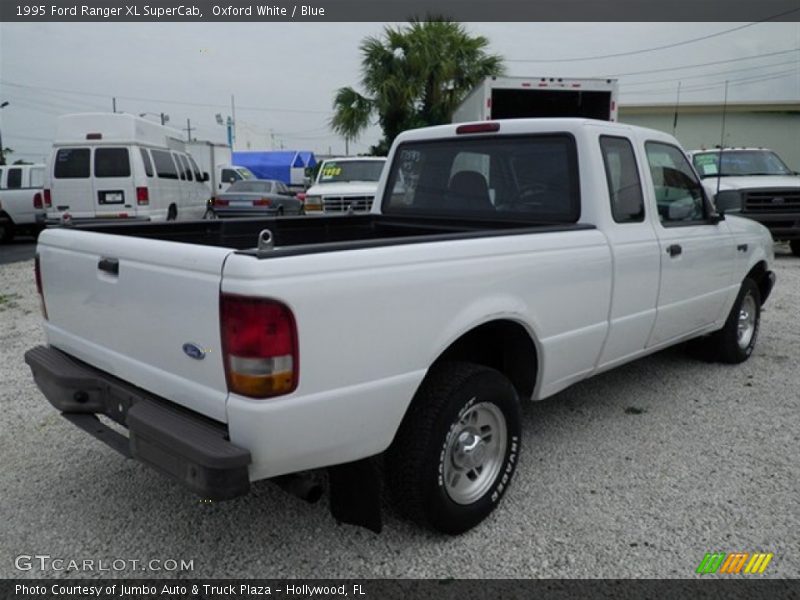 Oxford White / Blue 1995 Ford Ranger XL SuperCab