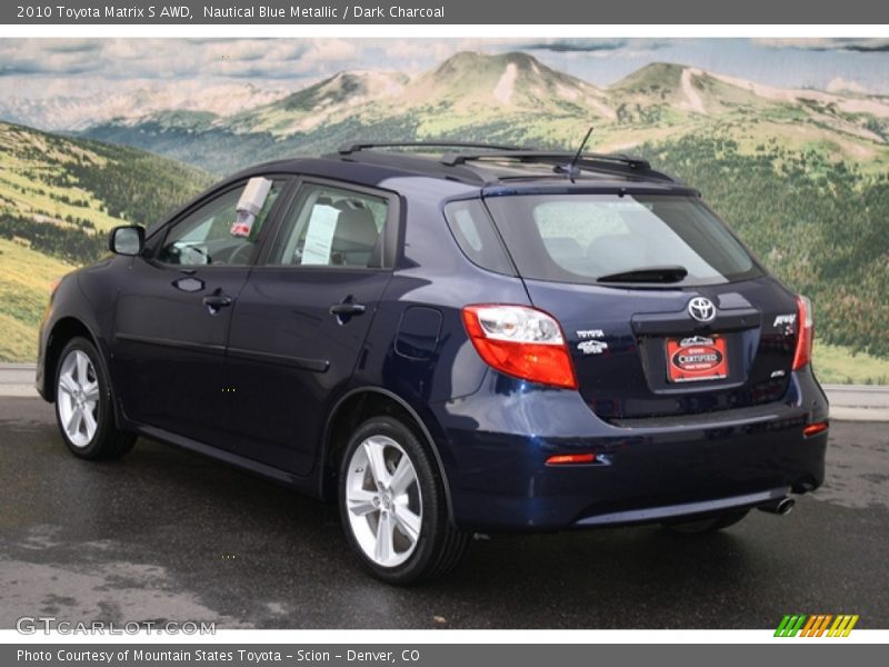Nautical Blue Metallic / Dark Charcoal 2010 Toyota Matrix S AWD
