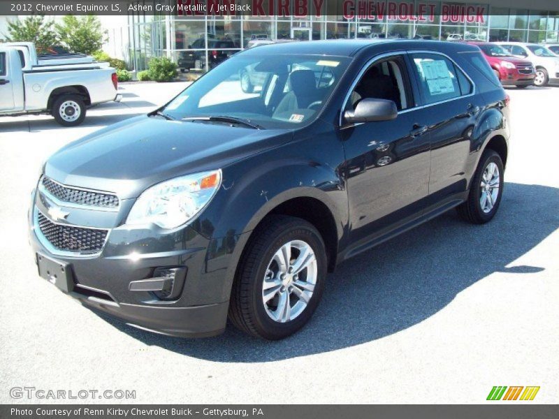 Ashen Gray Metallic / Jet Black 2012 Chevrolet Equinox LS