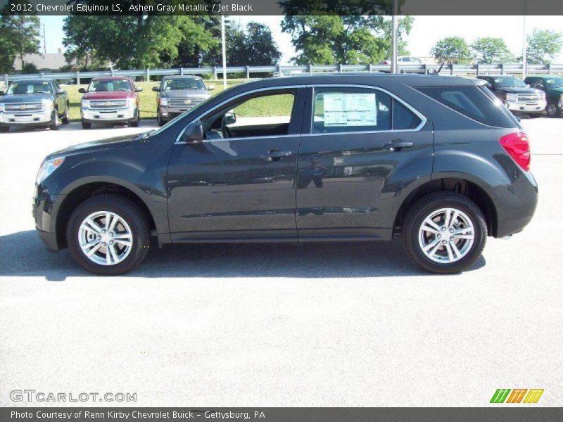 Ashen Gray Metallic / Jet Black 2012 Chevrolet Equinox LS