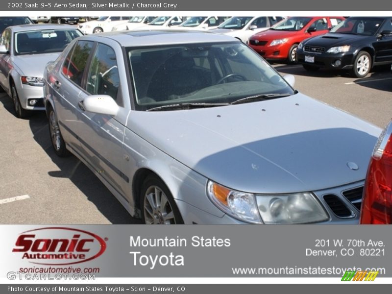 Silver Metallic / Charcoal Grey 2002 Saab 9-5 Aero Sedan