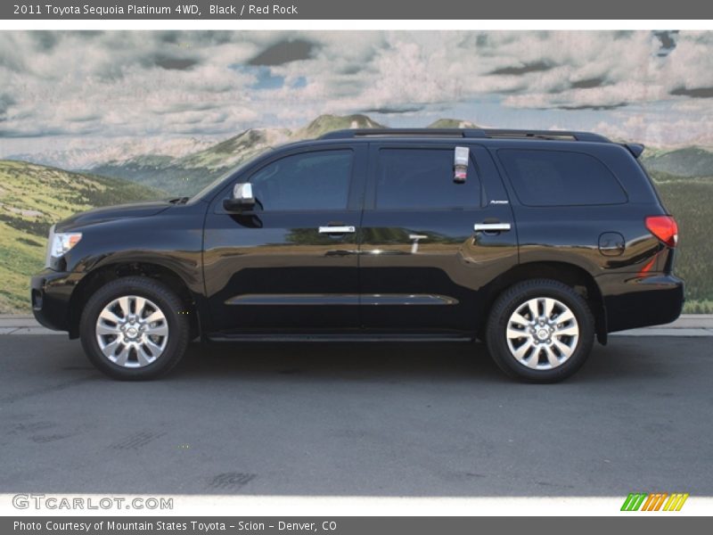 Black / Red Rock 2011 Toyota Sequoia Platinum 4WD