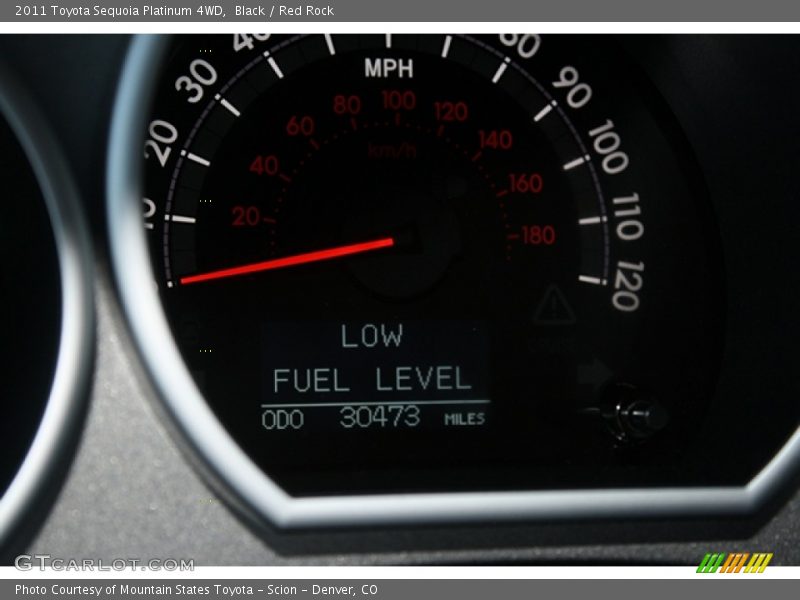 Black / Red Rock 2011 Toyota Sequoia Platinum 4WD