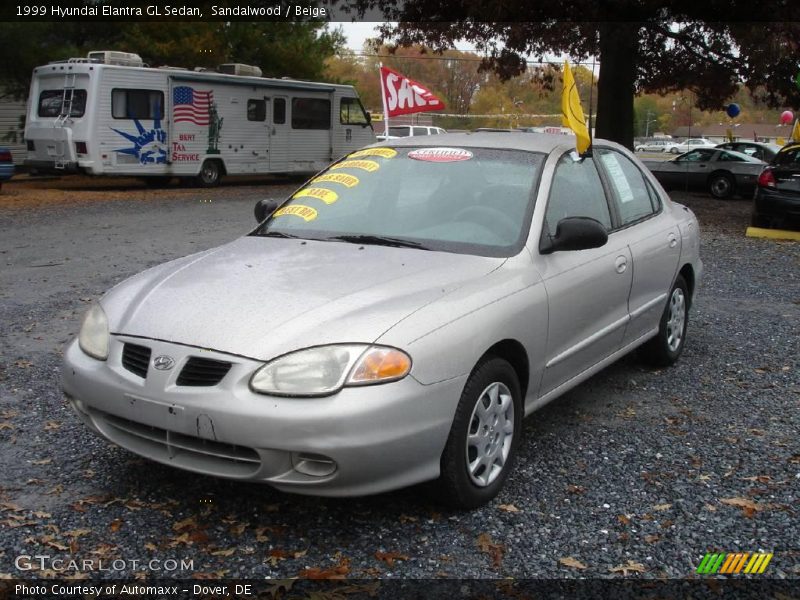Sandalwood / Beige 1999 Hyundai Elantra GL Sedan
