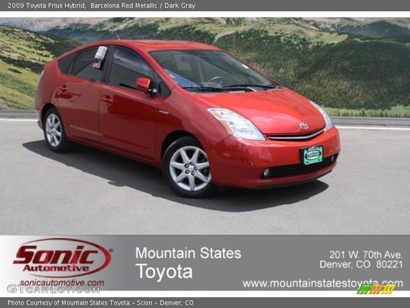 Barcelona Red Metallic / Dark Gray 2009 Toyota Prius Hybrid