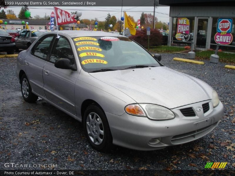 Sandalwood / Beige 1999 Hyundai Elantra GL Sedan