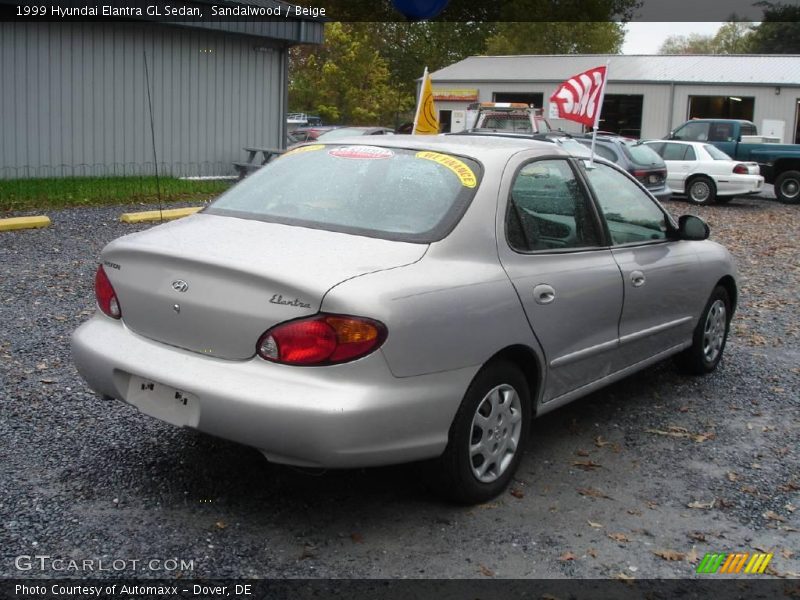 Sandalwood / Beige 1999 Hyundai Elantra GL Sedan