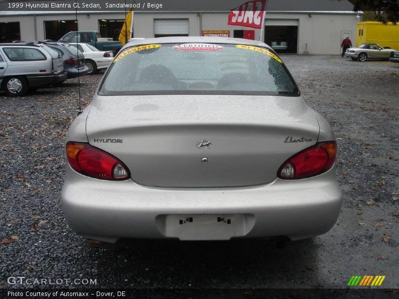 Sandalwood / Beige 1999 Hyundai Elantra GL Sedan