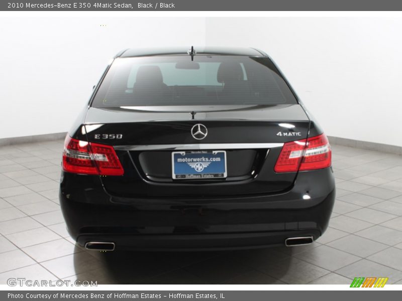 Black / Black 2010 Mercedes-Benz E 350 4Matic Sedan