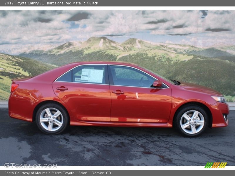 Barcelona Red Metallic / Black 2012 Toyota Camry SE