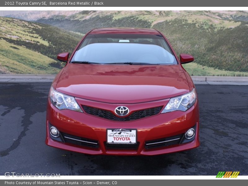Barcelona Red Metallic / Black 2012 Toyota Camry SE
