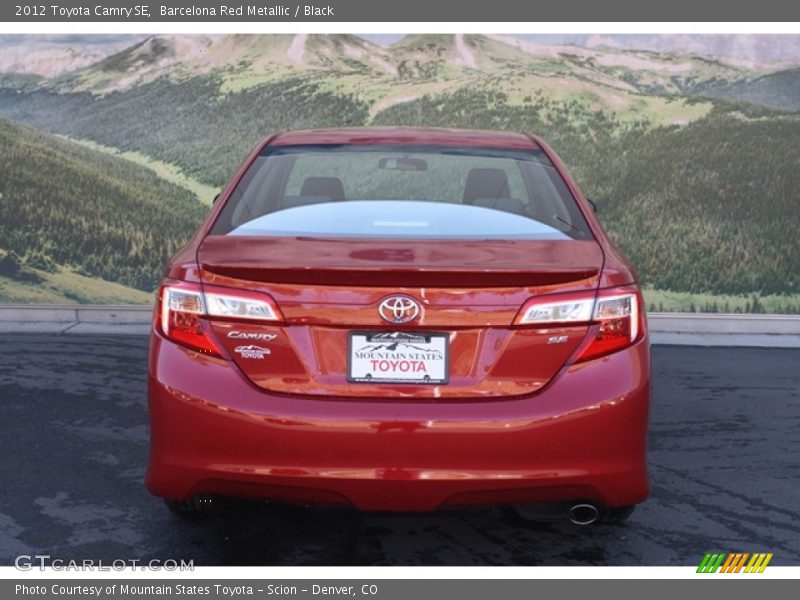 Barcelona Red Metallic / Black 2012 Toyota Camry SE